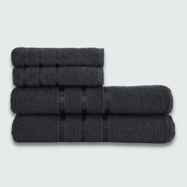 Imagem de Jogo De Toalha Banho 4 Peças Viena Preto
