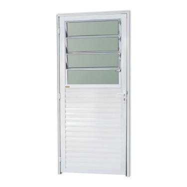 Imagem de Porta Basculante Super 25 Vidro Boreal 210x86cm Brimak Branco