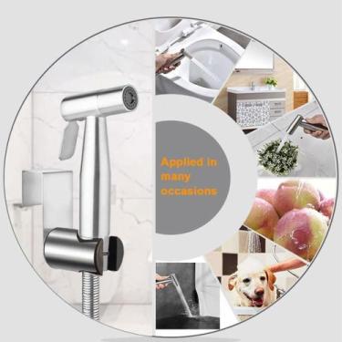 Imagem de Super Ducha Higiênica Com Duas Saídas De 1/2 Mm Super Prática aço inox