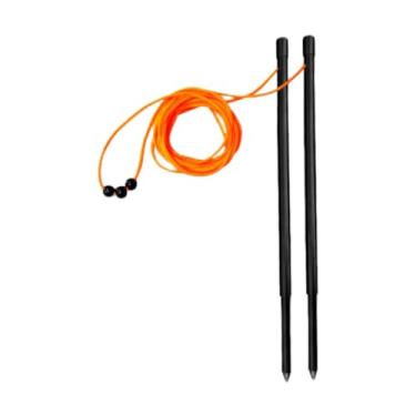 Imagem de Deevoka Equipamento de prática de corda para golfe, presente portátil para golfistas, corda elástica com pinos de liga de alumínio, auxílio para treinamento