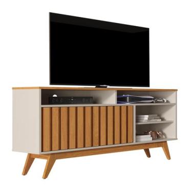 Imagem de Rack Para Sala Turin Ripado TV Até 65 Polegadas com 2 portas - Mega Fa