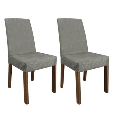 Imagem de Kit 2 Cadeiras de Jantar 4255 Rustic/silver Madesa