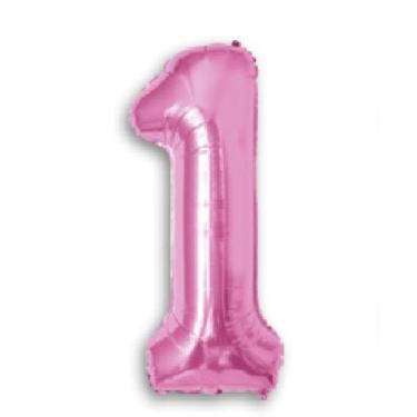 Imagem de Balão Metalizado Número 1 Pink 16" (40cm) - Make+