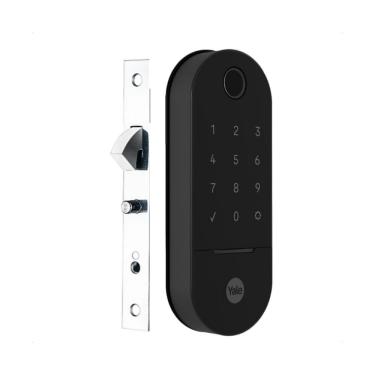 Imagem de Fechadura Digital Lia BP Porta de Correr Preta Fosca Yale