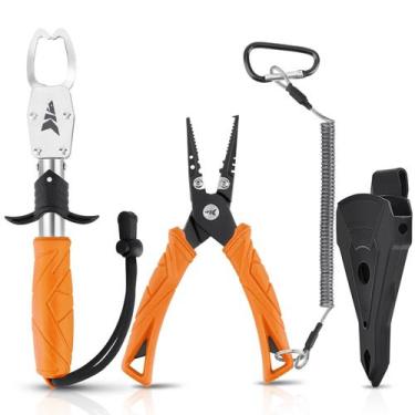 Imagem de Alicate de pesca e pinça labial para peixes KastKing 7" Orange