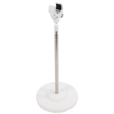 Imagem de KIMISS Posto de Secador de Cabelo Ajustável Com Pólo Telescópico de Aço Inoxidável - Suporte de Piso Rotativo para Banheiro e Itens Essenciais