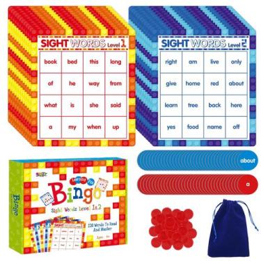 Imagem de Jogo de bingo SpriteGru Sight Word 120 palavras de nível 1 e 2 para cr