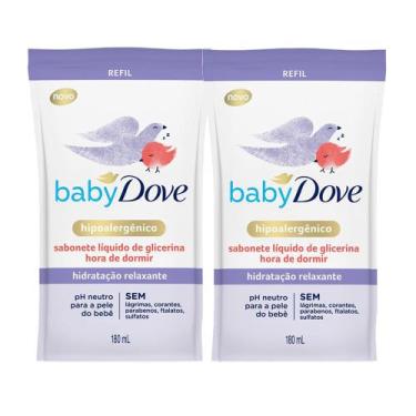 Imagem de Kit 2 Sabonete Líquido Baby Dove Hora de Dormir Refil 180ml - Dove Bab