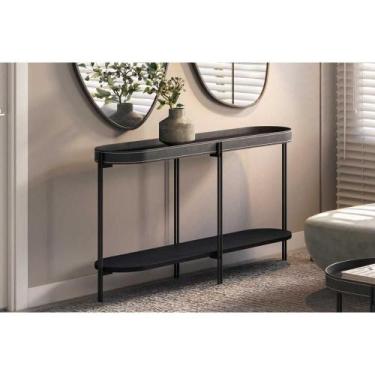 Imagem de Aparador de Sala Jantar Monaco c/ 1 Prateleira Preto - Linea Brasil