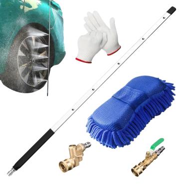 Imagem de Vareta De Limpeza Para Radiador | Purga E Limpeza De Radiador,Ferramenta De Purga De 61 Cm Com Pontas De Bocal E Acopladores Rápidos Para Autocaravana, Hvac, Calhas, Camiões, Condensadores, Casa