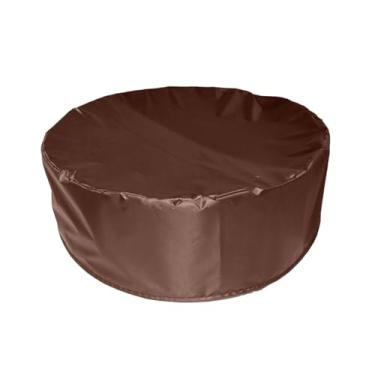 Imagem de Luwecf Capa de proteção para piscina redonda, abrigo, caixa de areia, capa protetora para banheira infantil, Café 122x30cm