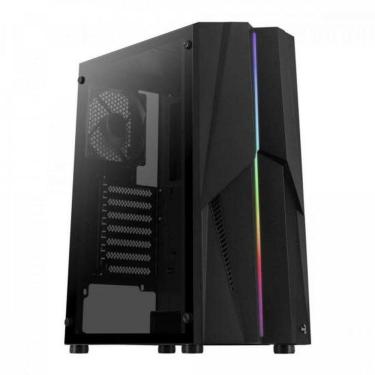 Imagem de Gabinete Gamer Aerocool Mecha Preto Rgb Lateral Vidro