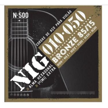 Imagem de Encordoamento Para Violão Aço Bronze 6 Cord Nig 010/050 N500