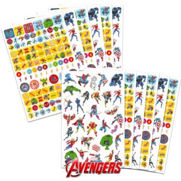 Imagem de Marvel Conjunto De Lembrancinhas Da Para Meninos E Meninas - Pacote Adesivos Com 12 Folhas Adesivos, Sacolas Aniversário Infantil, Suprimentos Dos Vingadores