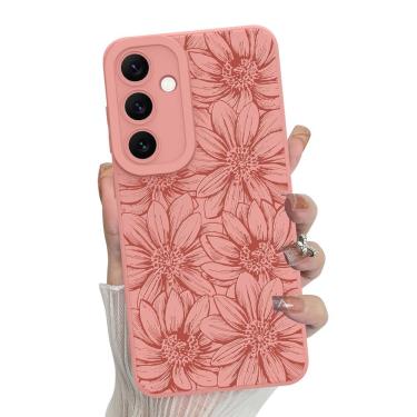 Imagem de Capa de telefone MZELQ Silicone Hot Pink Floral para Samsung S24 Plus