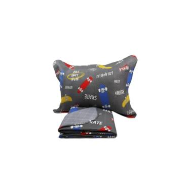 Imagem de Kit Colcha Cobre Leito Infantil Menino Menina Solteiro 2 Pçs (Skate)