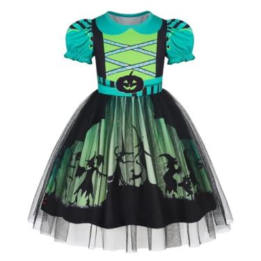 Imagem de WonderBabe Princess Dress Girls Fancy Party Costume Halloween Cosplay Dress Up Outfit for Kids Size 6-7 Green