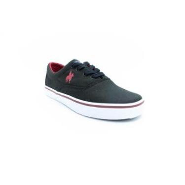 Imagem de TEnis Masculino Black Horse Polo Farm 216 - Preto/vermelho-Masculino