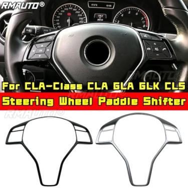 Imagem de Câmbio de volante compatível com CLA-Class CLA GLA GLK CLS Body Kit de Extensão de Câmbio de Roda Acessórios para Carro (Prata)