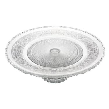 Imagem de Prato para Bolo de Vidro com Pé Angel 30cm x 30cm x 10cm - 220260 Lyor