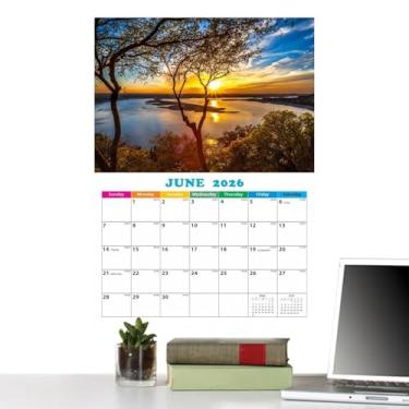 Imagem de Calendário Mensal - Planejador Semanal de Parede 2026,Organizador Criativo De Agenda Para Pendurar Planeamento Reuniões Casa Escola Trabalho Viagens Família