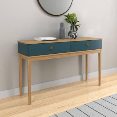 Imagem de Aparador Buffet 2 Gavetas 136cm Puxador Concha Pés Madeira - Movelbent