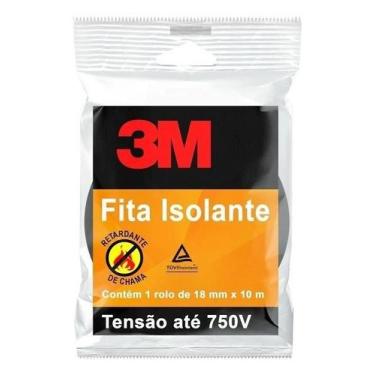 Imagem de Fita Isolante 3m 18mm X 10m Cor Preto