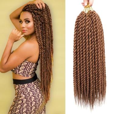 Imagem de Havana Twist Cabelo de crochê, pacote com 6 tranças de crochê de 45,72 cm, cabelo de crochê Senegalês, Jumbo Havana Twist Crochê Tranças (nº 30)