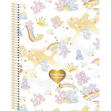 Imagem de Caderno Colegial Animativa, 10 matérias,160 folhas, Capa Dura - Hot Stamping, Ursinhos Carinhosos, Pacote com 4