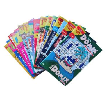 Imagem de Kit 50 Revistas Cruzadas Caça Cripto Numerix Letrex Sortidos - 100%Dom