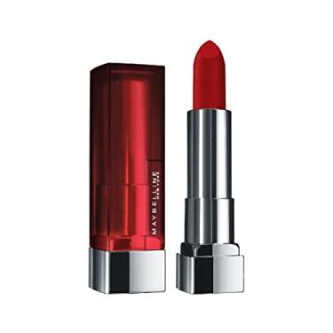Imagem de Maybelline Batom Color Sensational, maquiagem labial, acabamento fosco, batom hidratante, nude, rosa, vermelho, cor de lábios ameixa, sirene em escarlate, 4,3 g; (a embalagem pode variar)
