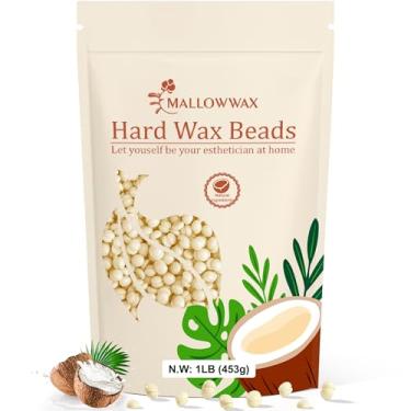 Imagem de Mallowwax Contas de cera dura, grãos de cera creme de 500 g para remoção de pelos, refil de contas de cera para biquíni, axila, braços, costas, peito, pernas, adequado para depilação doméstica para
