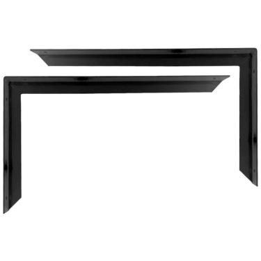 Imagem de Kit 4 Suporte Mão Francesa Cantoneira 50Cm Preto