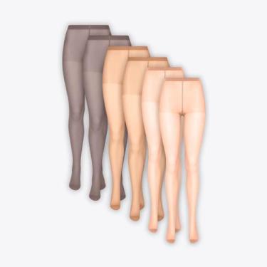 Imagem de Kit 6 Pares de Meias Calças Lupo Loba Invisível 05870-001, Pó de arroz