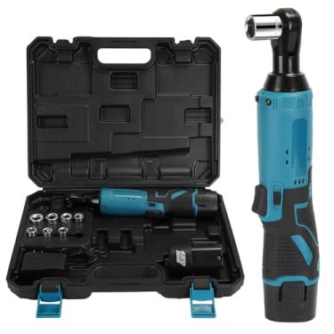 Imagem de Moclever Conjunto De Chaves Catraca Sem Fio, Chave Fenda Elétrica 12 V Com Velocidade 400 Rpm, 7 Soquetes, 2 Baterias Íon-Lítio 1200 Mah E Luz Led, Ferramenta Compacta Potente Para Reparos Automotiv