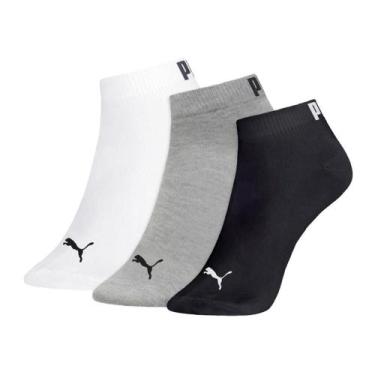 Imagem de Meia Puma Sapatilha Infantil 2710.001 C/3, Branco, Cinza, Preto, 246, 