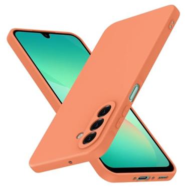 Imagem de Capa para Samsung Galaxy A26 5G silicone líquido, proteção de corpo inteiro, capa macia antiarranhões para Samsung Galaxy a26 5g capa de telefone slim fit durável 17.0 cm laranja JUS01-261
