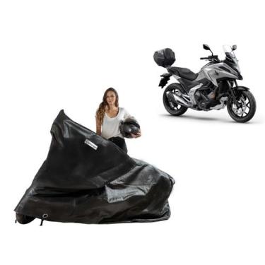 Imagem de Capa Protetora Moto Honda NC 700 750X com Baú - Kahawai, Preto
