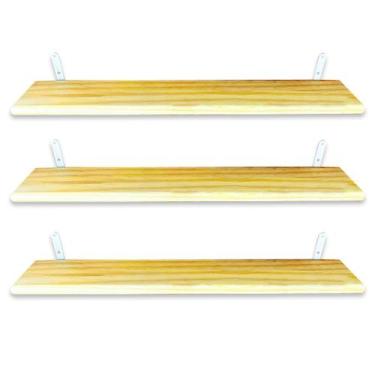 Imagem de Kit 3 Tábuas Nichos Prateleira Industrial Mão Francesa 60cm - JKVERAS