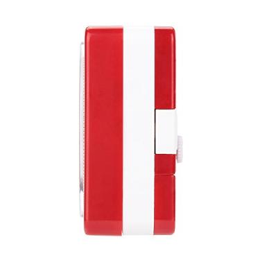 Imagem de AYNEFY Mini Relógio de Desktop Mini Tabel de Viagem Alarmes Clock Portable Quartz LED Despertador de Desktop LED Relógio para Viajar Domorário Derro (Vermelho)
