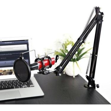 Imagem de Suporte Pedestal Mesa Articulado Microfones Black Friday - WCAN