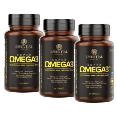 Imagem de Kit 3x Super Omega 3 TG ( 120 caps) 500mg - Essential Nutrition