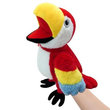 Imagem de Fantoches De Mão De 35cm: Papagaio Tucano, Águia, Flamingo E Coruja De