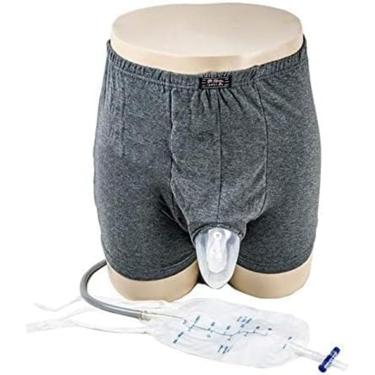 Imagem de Urinol Masculino, Porta-xixi Para Mictório, Mictório Masculino Reutilizável Com Cós Elástico, Bolsa De Mictório De Coleta Com Bolsa De Coleta De Urina De Duas Urinas, S