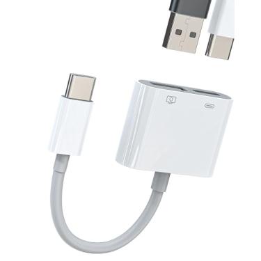 Imagem de Adaptador USB-C para USB (2 em 1) Cabo carregador OTG para Apple para iPhone15 Pro Max Plus para iPad Air MacBook tipo dongle Thunderbolt conversor de carregamento acessórios de porta de mouse