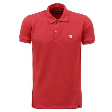 Imagem de Camisa Gola Polo Masculina Vermelha Cowboy Winner 37691