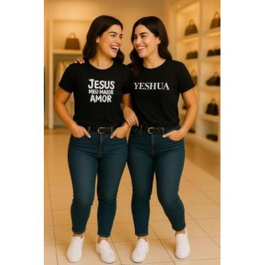Imagem de Kit 2 Camisetas Básicas Femininas Baby Look  Combina com Tudo  Confort