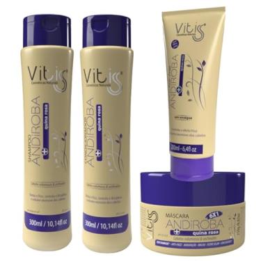 Imagem de Kit Andiroba Vitiss Shampoo Condicionador Mascara e Finalizador para Cabelos Cacheados e Volumosos