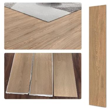 Imagem de Kit 9 Piso Vinílico Autocolante Régua Madeirado 1,8mm 1,25m2 (P555)