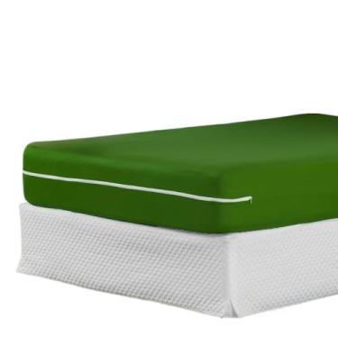 Imagem de Capa Protetora Para ColchãO Casal Queen/King - Com ZíPer Completo E Malha RespiráVel - Protetor ImpermeáVel E AntiáCaros(Verde Oliva,Queen)